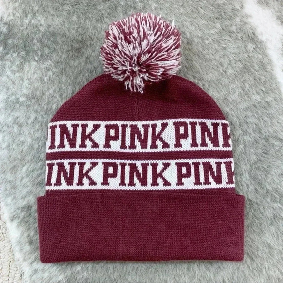 VS PINK Pom Pom Beanie - Picture 3 of 8